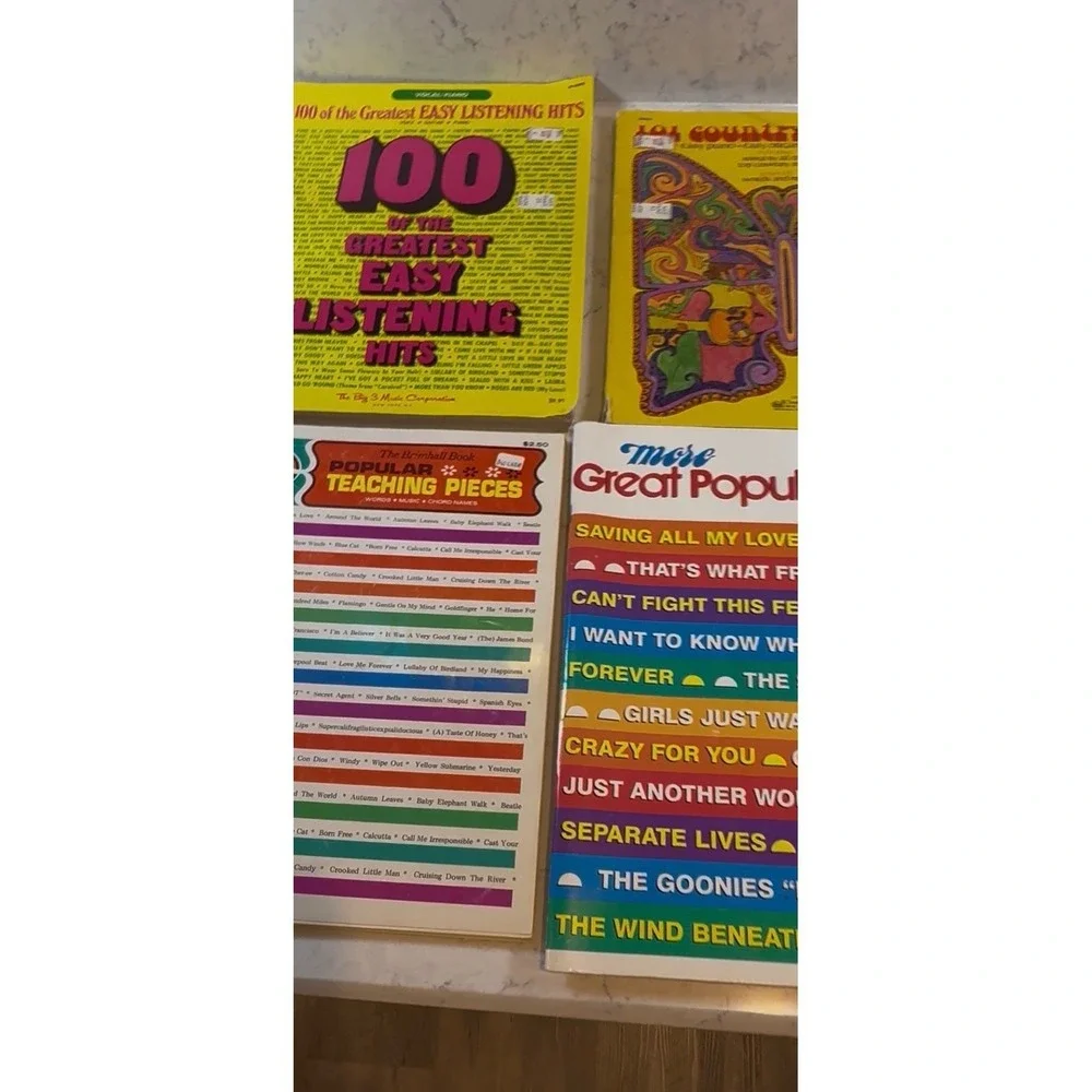 Vintage Sheet Music Songbook Lot 100 Easy Listening 101 Country Popular Piano